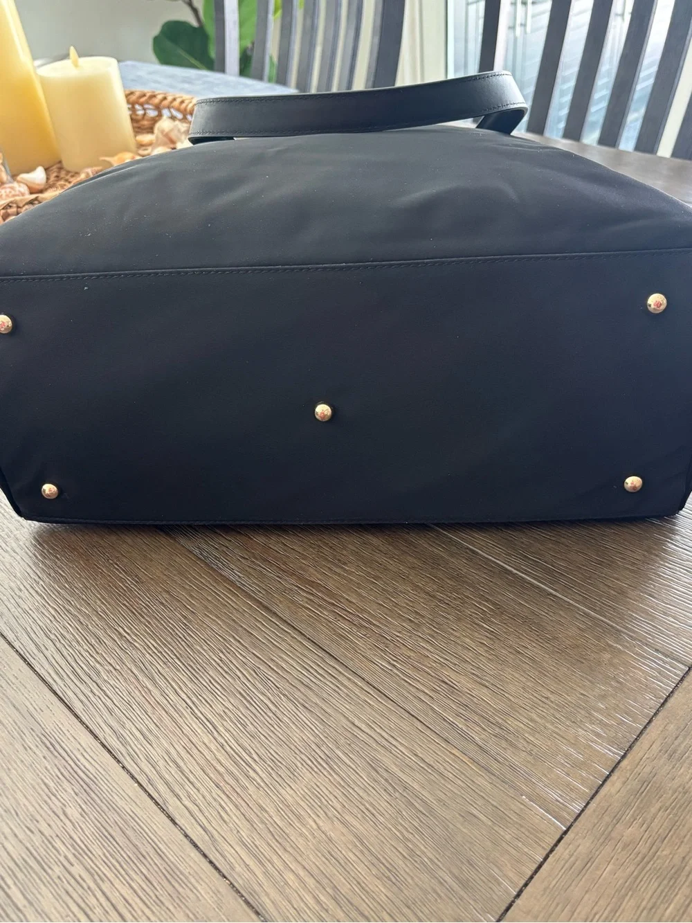 Lo & Sons O.M.G Bag Black/Gold/Lavender NWT